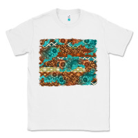 White Leopard and Aztec Background Western Classic Tee - texasbilliewilder