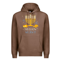 Chestnut this is how we jew it funny jewish ugly hanukkah christmas Premium Hoodie - minhPixels