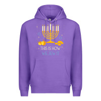 Purple this is how we jew it funny jewish ugly hanukkah christmas Premium Hoodie - minhPixels