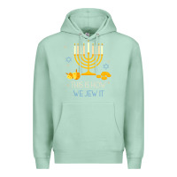 Seafoam this is how we jew it funny jewish ugly hanukkah christmas Premium Hoodie - minhPixels