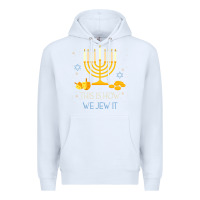 White this is how we jew it funny jewish ugly hanukkah christmas Premium Hoodie - minhPixels