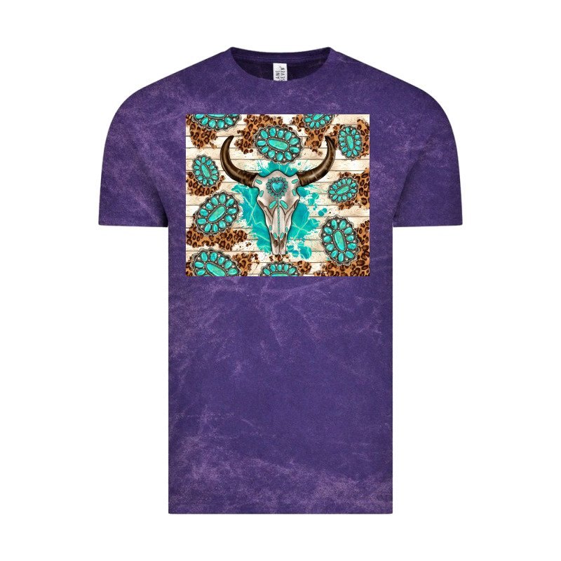 Gemstone Bull Skull Leopard Vintage Tee by TumblerDesignByShophia | Teevron