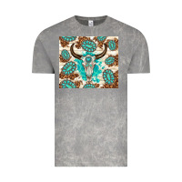 Cloud Rock gemstone bull skull leopard Vintage Tee - TumblerDesignByShophia