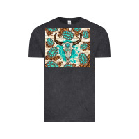 Vintage Black gemstone bull skull leopard Vintage Tee - TumblerDesignByShophia