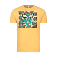 Vintage Mustard gemstone bull skull leopard Vintage Tee - TumblerDesignByShophia