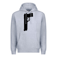 Heather Grey THE SOPRANOS GUN Premium Hoodie - minhPixels