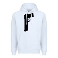 White THE SOPRANOS GUN Premium Hoodie - minhPixels