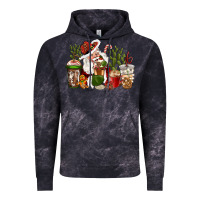 Cloud Black western santa cowboy coffe cups christmas Vintage Hoodie - CowGirlArtShop