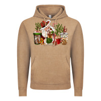 Vintage Coffee western santa cowboy coffe cups christmas Vintage Hoodie - CowGirlArtShop