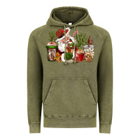 Vintage Olive western santa cowboy coffe cups christmas Vintage Hoodie - CowGirlArtShop