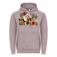 Vintage Zinc western santa cowboy coffe cups christmas Vintage Hoodie - CowGirlArtShop