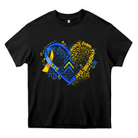 Black world down syndrome day heart Heavy Core Tee - Artiststas
