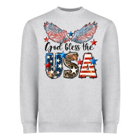 Western God Bless The Usa 4th Of July Heavyweight Sweatshirt | Teevron