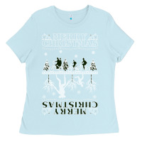 Baby Blue Merry Christmas Ladies Tee - Bettercallsaul