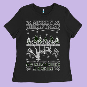 Merry Christmas Ladies Tee Designed By Bettercallsaul