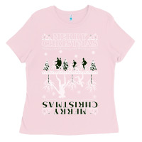 Bubblegum Pink Merry Christmas Ladies Tee - Bettercallsaul
