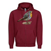 Burgundy yellow breast Zipper Hoodie - LillyAllenDesigns