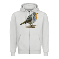 Dove Grey yellow breast Zipper Hoodie - LillyAllenDesigns