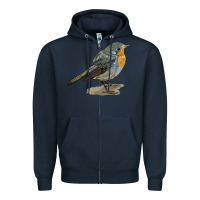 Navy yellow breast Zipper Hoodie - LillyAllenDesigns