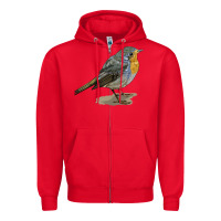 Red yellow breast Zipper Hoodie - LillyAllenDesigns