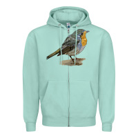 Seafoam yellow breast Zipper Hoodie - LillyAllenDesigns