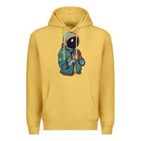 Antique Gold astronaut space travel retro aesthetic streetwear t shirt Premium Hoodie - minhPixels