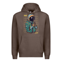 Coffee astronaut space travel retro aesthetic streetwear t shirt Premium Hoodie - minhPixels