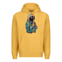 Mustard astronaut space travel retro aesthetic streetwear t shirt Premium Hoodie - minhPixels