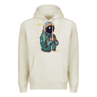 Oatmeal Heather astronaut space travel retro aesthetic streetwear t shirt Premium Hoodie - minhPixels