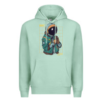 Seafoam astronaut space travel retro aesthetic streetwear t shirt Premium Hoodie - minhPixels