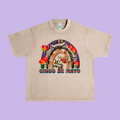 Cinco De Mayo Rainbow Urban Heavy Tee Designed By Cowgirlartshop