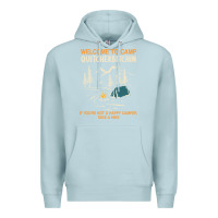 Blue Mist welcome to camp quitcherbitchin camping camp quitcherbitchin Premium Hoodie - minhPixels