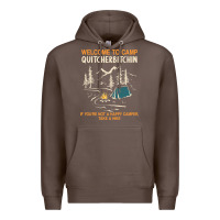 Coffee welcome to camp quitcherbitchin camping camp quitcherbitchin Premium Hoodie - minhPixels