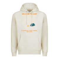 Oatmeal Heather welcome to camp quitcherbitchin camping camp quitcherbitchin Premium Hoodie - minhPixels