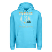 Ocean Blue welcome to camp quitcherbitchin camping camp quitcherbitchin Premium Hoodie - minhPixels