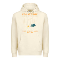 Sandshell welcome to camp quitcherbitchin camping camp quitcherbitchin Premium Hoodie - minhPixels