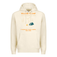 Tofu welcome to camp quitcherbitchin camping camp quitcherbitchin Premium Hoodie - minhPixels