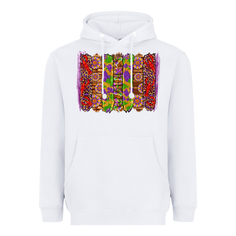 Mardi Gras Crawfish Brushstrokes Heavyweight Hoodie by Artiststas | Teevron