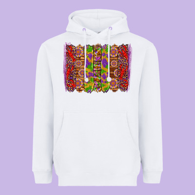 Mardi Gras Crawfish Brushstrokes Heavyweight Hoodie Designed By Artiststas