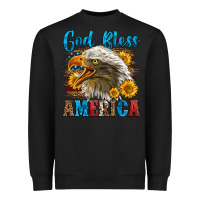 Black God Bless America Heavyweight Sweatshirt - LillyAllenDesigns