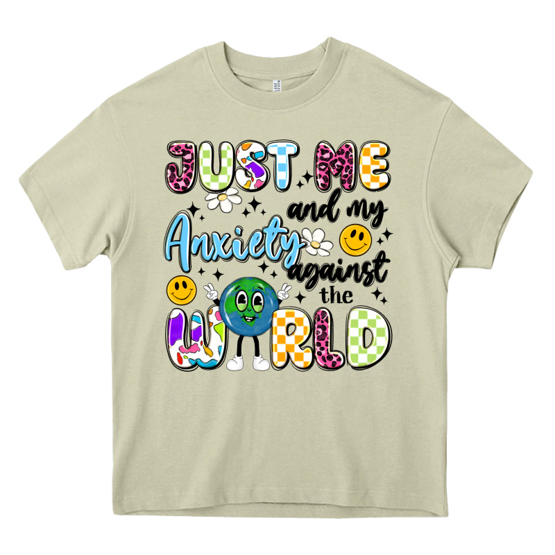 Just Me And My Anxiety Against The World Heavy Core Tee by Artiststas | Teevron