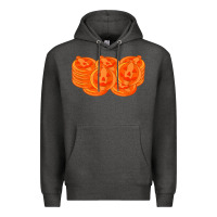 Charcoal Heather halloween pumpkin cookies t shirt Premium Hoodie - minhPixels