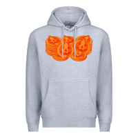 Heather Grey halloween pumpkin cookies t shirt Premium Hoodie - minhPixels
