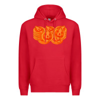 Red halloween pumpkin cookies t shirt Premium Hoodie - minhPixels