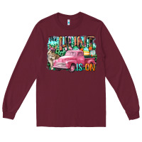 Burgundy The hunt is on Easter Day Long Sleeve Tee - CowGirlArtShop