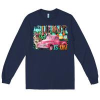 Navy The hunt is on Easter Day Long Sleeve Tee - CowGirlArtShop
