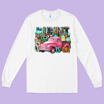 The Hunt Is On Easter Day Long Sleeve Tee Designed By Cowgirlartshop