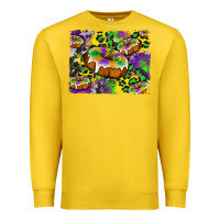 Lemon mardi gras cake glitterleopard and cowhide background Premium Sweatshirt - Artiststas
