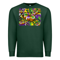 Sports Green mardi gras cake glitterleopard and cowhide background Premium Sweatshirt - Artiststas