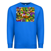 True Royal mardi gras cake glitterleopard and cowhide background Premium Sweatshirt - Artiststas